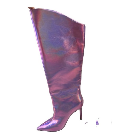 Steve Madden Sarina Iridescent Point Toe Boots - Pink Womens Size 6.5M NEW - Picture 13 of 16